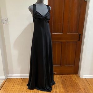 Calvin Klein Dress Evening Gown Long Black Maxi Formal Floor length satin